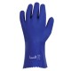 Double Dipped PVC Blue Gloves - 300mm Length