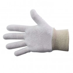 Cotton Interlock Gloves - Knitted Cuff