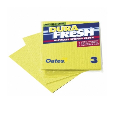 Oates Durafresh Anti-Bacterial Sponge Cloth 3 Pack