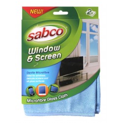 Sabco Microfibre Glass Cloth 2 Pack